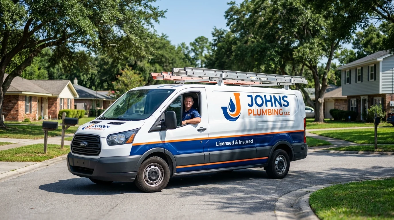 Johns Plumbing LLC service van in Yellow Springs, OH